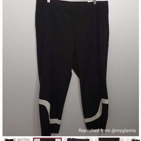 ALFANI ponte cotton blend skinny leg ankle pants - Picture 3 of 15